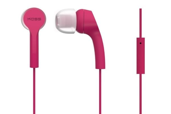Koss KEB9i - Hörlurar med mikrofon - inuti örat - kabelansluten - 3,5 mm kontakt - rosa