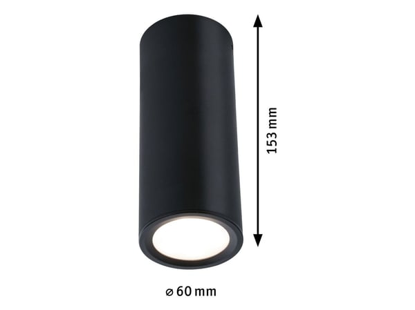 Paulmann Barrel, LED, 2700 K, 470 LM, IP20, Svart