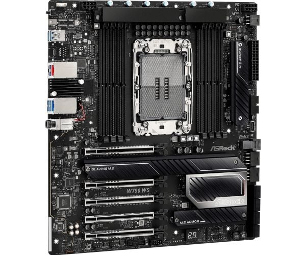 ASRock W790 WS R2.0 - Hovedkort - utvidet ATX (E-ATX) - LGA4677 Socket-E - W790 Chipset - USB-C 3.2 Gen 2x2, USB 3.2 Gen 1, USB 3.2 Gen 2 - 10 Giga...