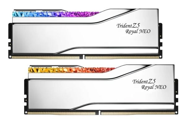 G.Skill Trident Z5 Royal Neo - DDR5 - sett - 32 GB: 2 x 16 GB - DIMM 288-pin - 6400 MT/s - CL30 - 1.4 V - ikke-bufret - on-die ECC - sølv