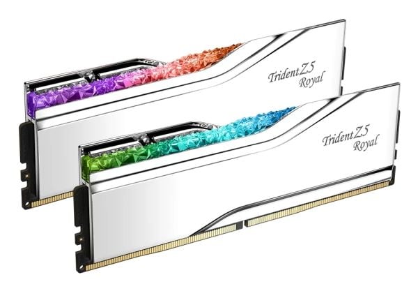 G.Skill Trident Z5 Royal - DDR5 - sett - 32 GB: 2 x 16 GB - DIMM 288-pin - 6400 MT/s / PC5-51200 - CL30 - 1.4 V - ikke-bufret - ikke-ECC - sølv
