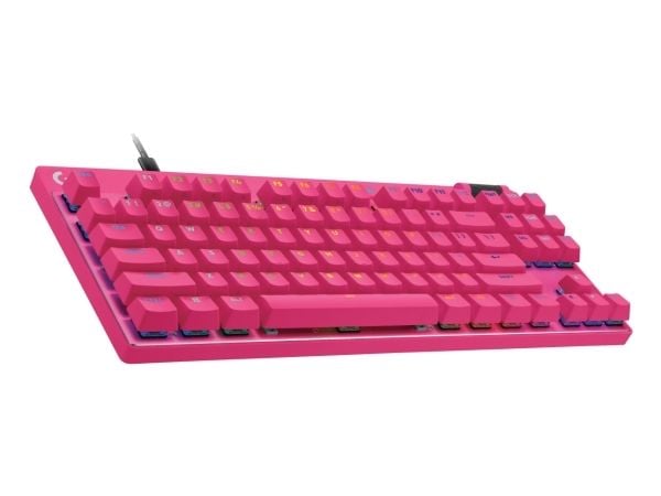 Logitech G PRO X TKL RAPID, Langallinen, USB, Magnetic-mechanical key switch, QWERTY, LED, Vaaleanpunainen
