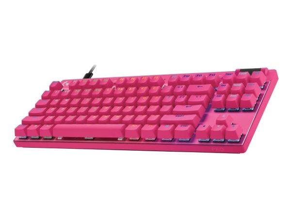 Logitech G PRO X TKL RAPID, Langallinen, USB, Magnetic-mechanical key switch, QWERTY, LED, Vaaleanpunainen