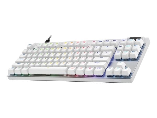 Logitech G PRO X TKL RAPID, Langallinen, USB, Magnetic-mechanical key switch, QWERTY, LED, Valkoinen