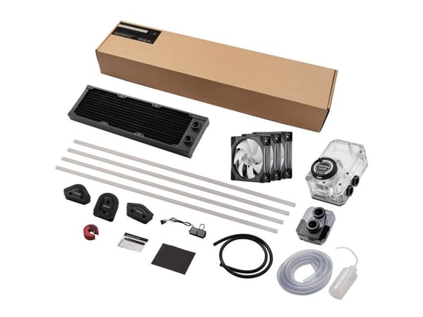 Phanteks Glacier EZ-Fit 360 D30-KIT - Vätskekylning - Elementstorlek: 360 mm - (för: LGA1700, AM4, AM5) - koppar - 120 mm - svart