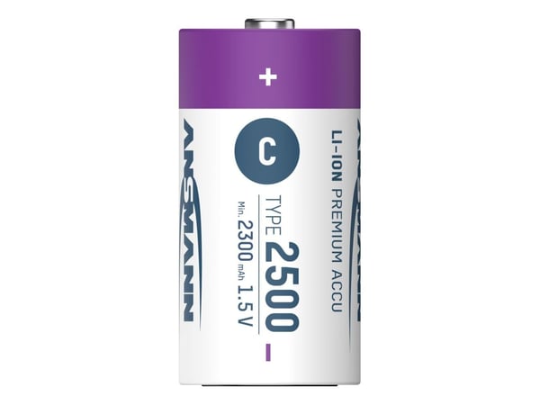 Ansmann 1313-0004, Oppladbart batteri, C, Lithium-Ion (Li-Ion), 1,5 V, 2 stykker, 2300 mAh