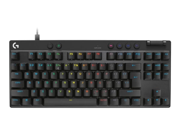 Logitech G PRO X RAPID - Tastatur - TKL - bakgrunnsbelyst - USB - QWERTY - US International - tastsvitsj: Linear - svart
