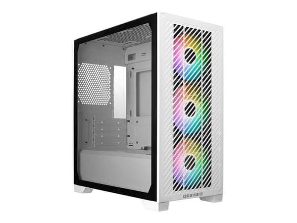 Cooler Master Elite 301 - MT - micro ATX - sidepanel med vindu (herdet glass) - ingen strømforsyning (ATX) - hvit - USB/lyd