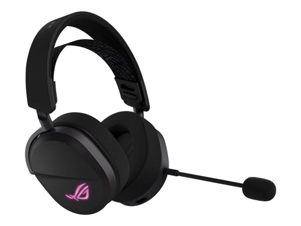 ASUS ROG Pelta - Hodesett - full størrelse - Bluetooth / 2,4 GHz radiofrekvens - trådløs - svart