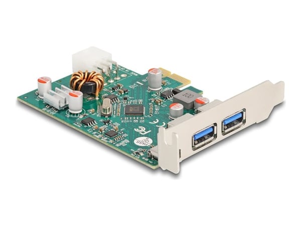 DeLOCK 90229, PCIe, USB 3.2 Gen 1 (3.1 Gen 1), USB Type-C, PCIe 2.0, Grønn, 5 Gbit/s, 1 stk