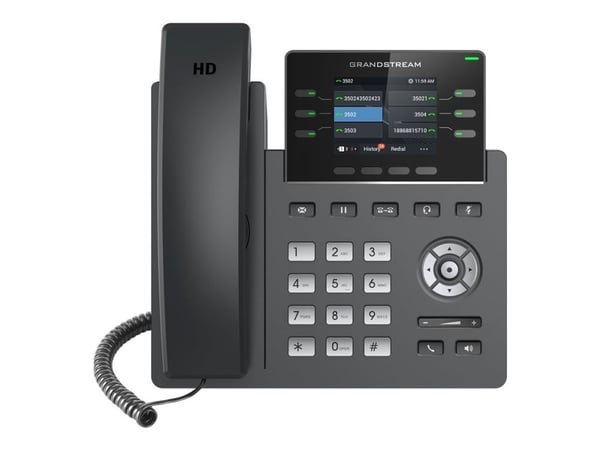 Grandstream GRP2613W - VoIP-telefon med anrops-ID/samtale venter - IEEE 802.11a/b/g/n/ac/ax (Wi-Fi) - 5-veis anropskapasitet - SIP, RTCP, RTP, SRTP...