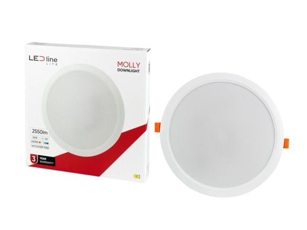 Ledline innfelt LED-lysarmatur MOLLY 40K 24W 2550LM