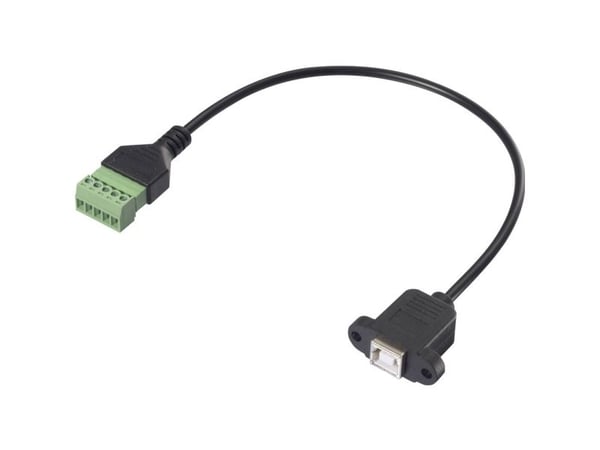 Renkforce USB 2.0-adapterkabel [1x 2.0-kontakt B - 1x klemmetilkobling] RF-6443972 30 cm (RF-6443972)