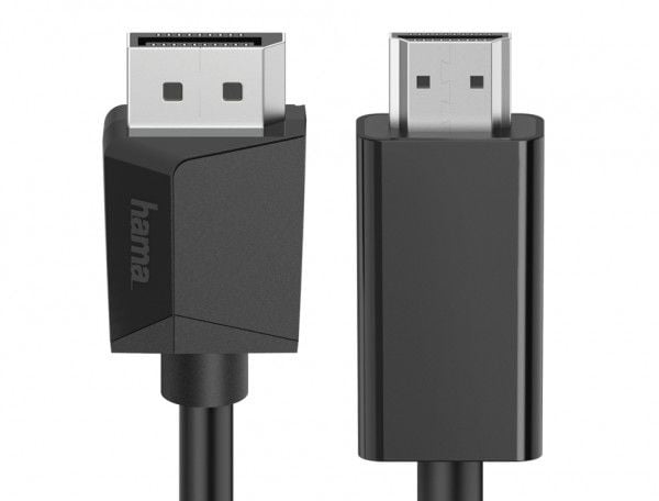 Hama - Adapterkabel - DisplayPort hann til HDMI hann - 1.5 m - dobbeltisolert - svart