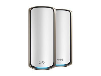 NETGEAR Orbi 970 Series RBE972S - Wi-Fi-system - (ruter, utvider) - inntil 5400 kvadratfot - maske 10GbE, 2.5GbE, Wi-Fi 7 Quad-Band