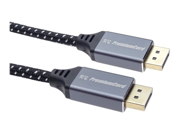 Kaapeli PremiumCord PREMIUMCORD Kaapeli DisplayPort 1.4 -liitäntäkaapeli, metallia ja kullattuja liittimiä, 1,5 m