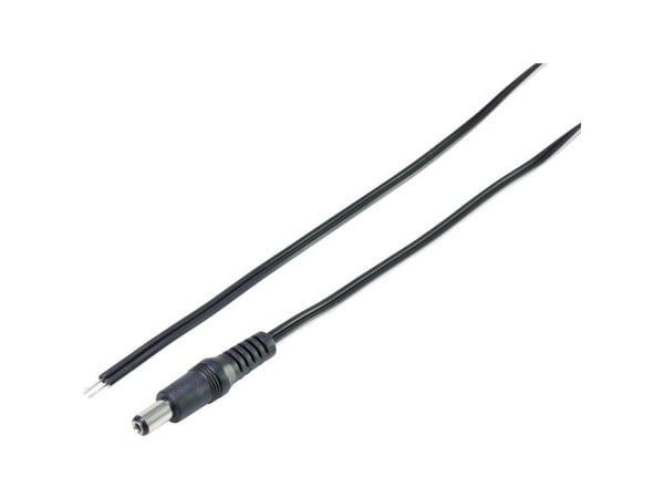 TRU COMPONENTS lavspennings tilkoblingskabel lavspenningsplugg - åpen ende 5.50 / 2.10 mm 1.20 m (1 stk.)