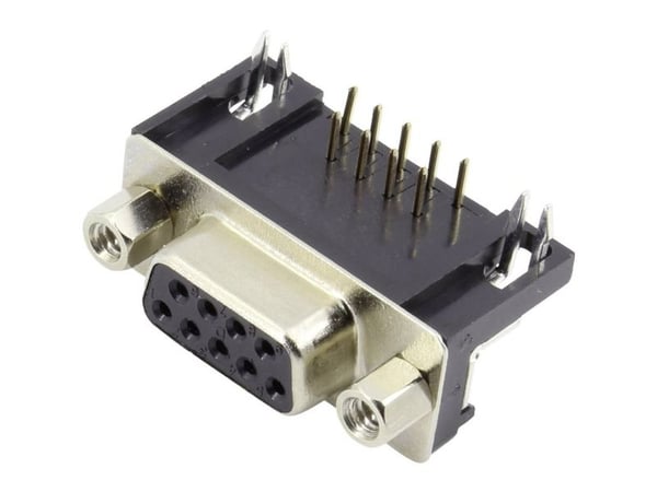 TRU COMPONENTS D-SUB hanstiftliste 90°, poler: 15 lodding, 1 stk