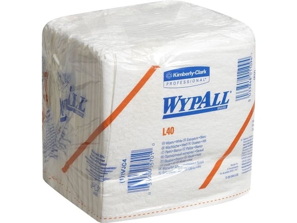 WypAll L40 - Tørkepapir - engangs - 56 ark - hvit - pakke av 18