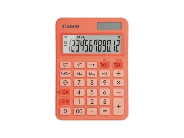 Canon LS-125KB - Skrivebords-regnemaskin - 12 cifre - solpanel, batteri - oransje