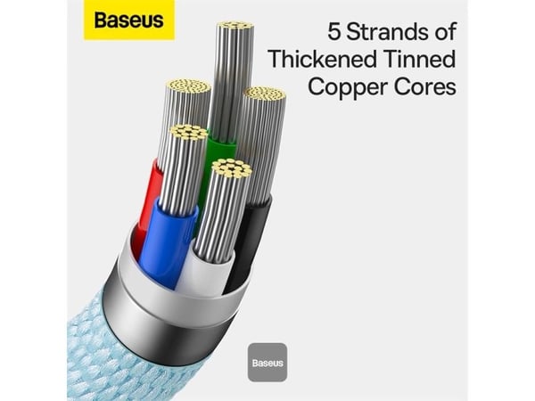 Baseus Crystal Shine, Lilla, USB C, Lightning, 1,2 m, Hankjønn, Hankjønn