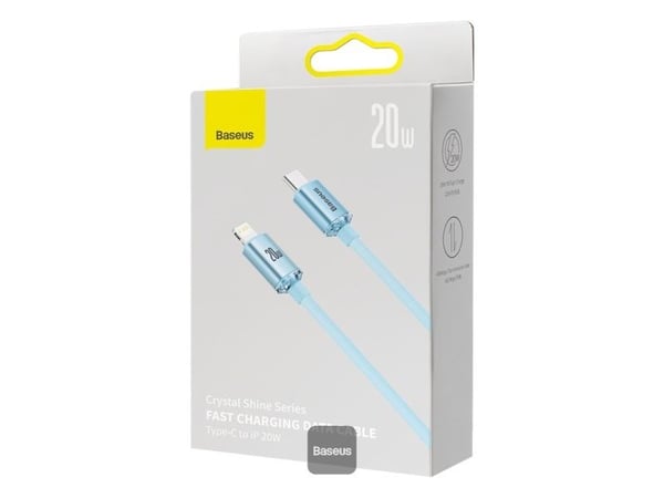 Baseus Crystal Shine, Lilla, USB C, Lightning, 1,2 m, Hankjønn, Hankjønn