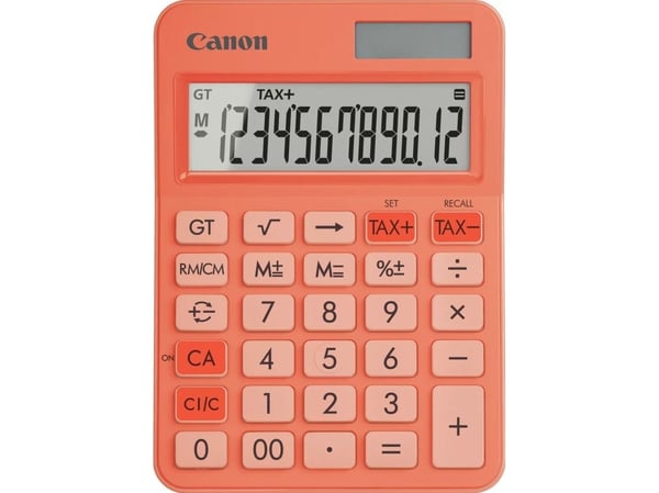 Canon LS-125KB - Skrivebords-regnemaskin - 12 cifre - solpanel, batteri - oransje