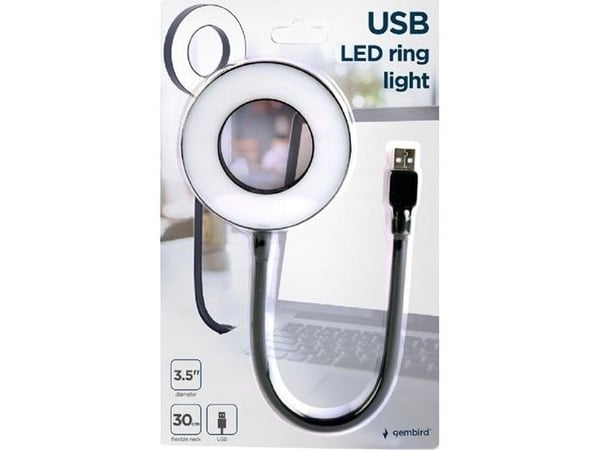 Gembird - USB light - LED - 3 W - vitt ljus - 6500 K - ring