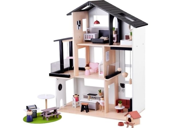 Tredukkehus Jokomisiada Loft med dukker (ZA5073)
