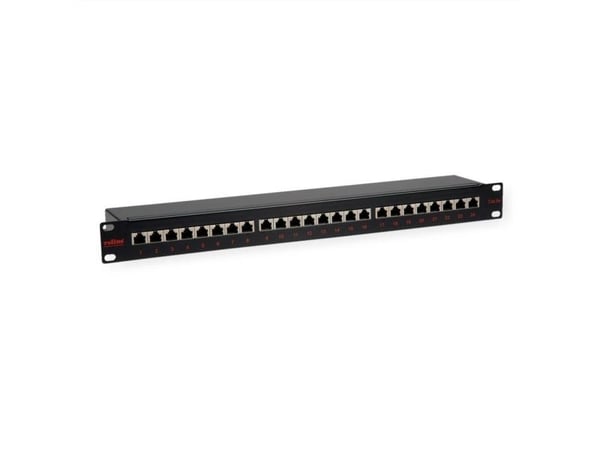 ROLINE 26.11.0328, Cat5e, Sort, Stål, 1U, Aceton, 482,6 mm