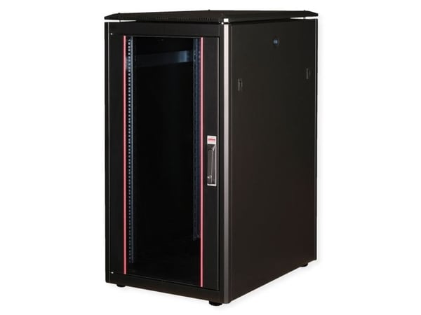 ROLINE 26.21.0219, Frittstående hylle, 22U, 600 kg, Rack skinner, Justerbare bein, 58,6 kg