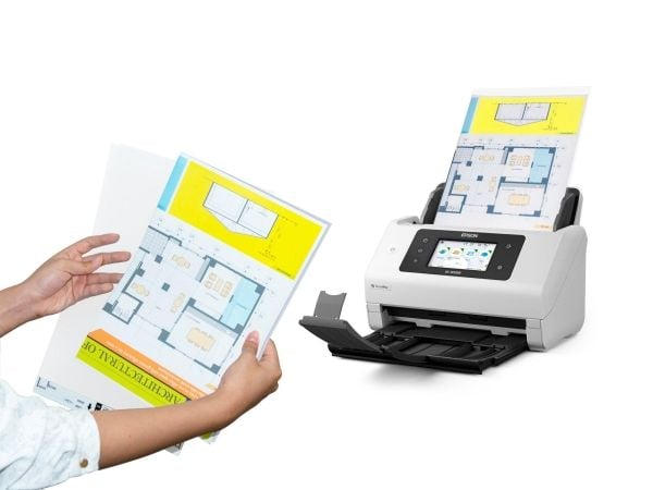 Epson WorkForce DS-900WN - Dokumentskanner - Dupleks - A4/Legal - 600 dpi x 600 dpi - inntil 70 spm (mono) / inntil 70 spm (farge) - ADF (100 ark) ...