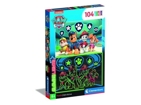 Pussel, Paw Patrol - Glödande, 104 bitar
