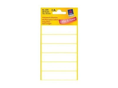 Avery Multi-Purpose Labels Manual Labels - Papir - permanet adhesiv - hvit - 76 x 19 mm 36 etikett(er) merkelapper