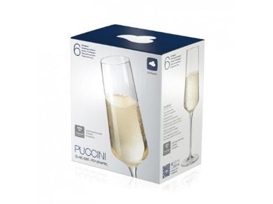 LEONARDO Puccini, Champagneglass (fløyte), 280 ml, Glass, Gjennomsiktig, Klar, CE