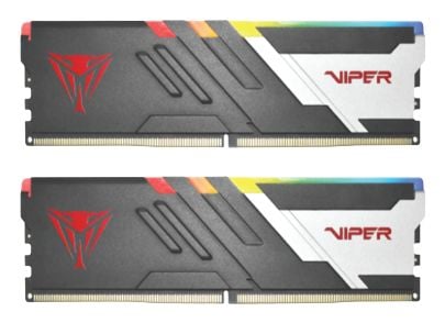 Patriot Viper Venom RGB series - DDR5 - sett - 64 GB: 2 x 32 GB - DIMM 288-pin - 3000 MHz / PC5-48000 - CL30 - 1.35 V - ikke-bufret - on-die ECC - ...