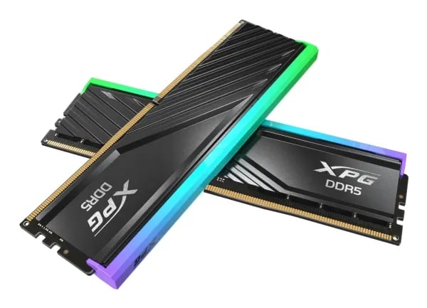 XPG LANCER BLADE RGB - DDR5 - sett - 32 GB: 2 x 16 GB - DIMM 288-pin - 3000 MT/s / PC5-48000 - CL48 - 1.1 - 1.4 V - ikke-bufret - on-die ECC - svart