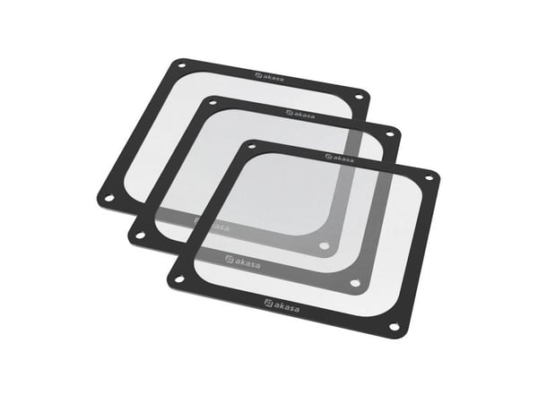 Akasa GRM14-M01-BKT3, Viftefilter, Nylon, Plast, Sort, Metall, Magnetisk, 140 mm
