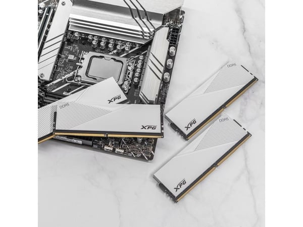XPG LANCER BLADE - DDR5 - sett - 16 GB: 2 x 8 GB - DIMM 288-pin lav profil - 6000 MT/s / PC5-24000 - CL48 - 1.1 - 1.4 V - on-die ECC - hvit
