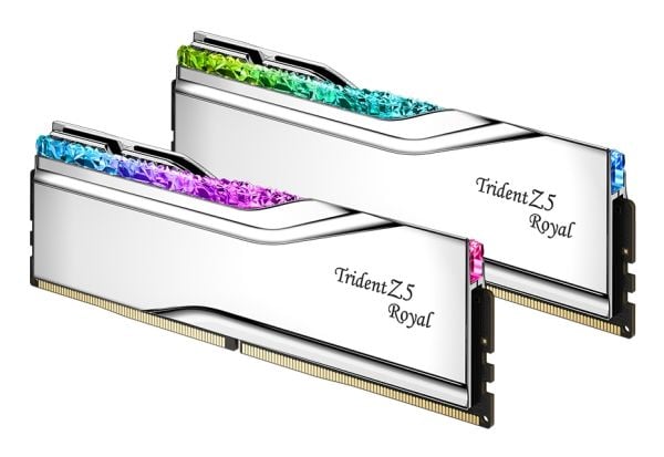 G.Skill Trident Z5 Royal - DDR5 - sett - 48 GB: 2 x 24 GB - DIMM 288-pin - 8200 MT/s / PC5-65600 - CL40 - 1.35 V - ikke-bufret - ikke-ECC - sølv