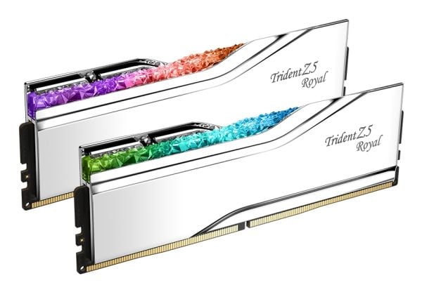 G.Skill Trident Z5 Royal - DDR5 - sett - 48 GB: 2 x 24 GB - DIMM 288-pin - 8200 MT/s / PC5-65600 - CL40 - 1.35 V - ikke-bufret - ikke-ECC - sølv