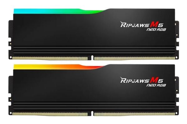 G.Skill Ripjaws M5 Neo RGB - DDR5 - sett - 32 GB: 2 x 16 GB - DIMM 288-pin - 6000 MT/s / PC5-48000 - CL36 - 1.35 V - ikke-bufret - on-die ECC - mat...