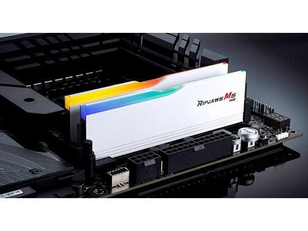 G.Skill Ripjaws M5 RGB - DDR5 - sett - 32 GB: 2 x 16 GB - DIMM 288-pin - 3000 MT/s / PC5-48000 - CL36 - 1.35 V - ikke-bufret - on-die ECC - matt hvit