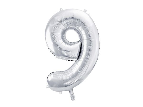 Folieballong 9 86cm sølv