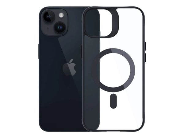 3mk Satin Armor MagCase med MagSafe Apple iPhone 13 / 14 - telefondeksel gjennomsiktig med telefondeksel svart Ramme