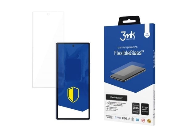 3MK FlexibleGlass, Samsung, Galaxy Z Fold 6, Antibakteriell, Slagbestandig, Ripebestandig, Knusesikker, 1 stykker