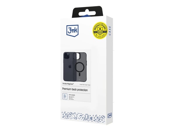 3MK Smoke MagCase, Cover, Apple, iPhone 15, 15.5 cm (6.1"), Grey