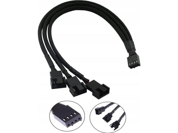 1stCOOL 1stCOOL tuulettimen vähentäjä 1x 4pin PWM 3x 4pin PWM:ään
