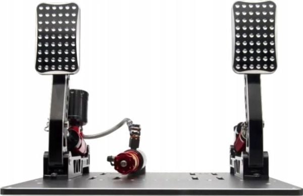 Simagic P2000 hydraulisk 2-pedalssett 200 kg lastcelle – Crimson Edition (P2000-S200RF)