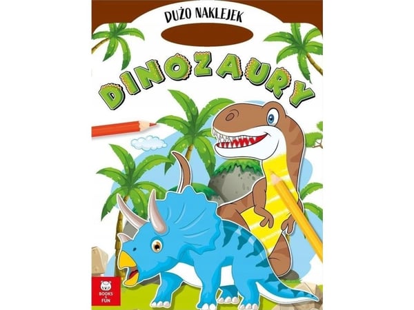 Askato dinosauriefodral med dubbla klistermärken